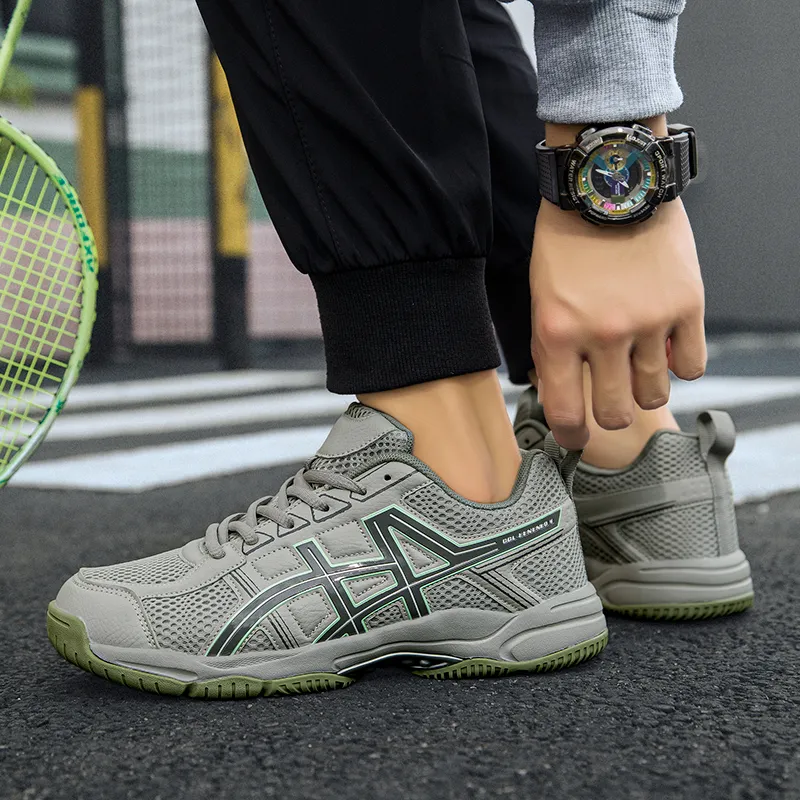 Green Feet Anti Slip Wear Resistant Low Top Badminton Shoes Unisex-14
