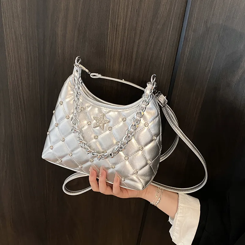 PU Crossbody Bag, Shoulder Bag Regular Women's White/Black/Silver/Blue/Yellow-23