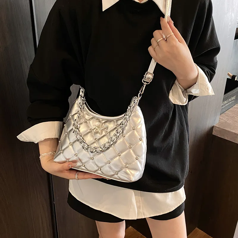 PU Crossbody Bag, Shoulder Bag Regular Women's White/Black/Silver/Blue/Yellow-24