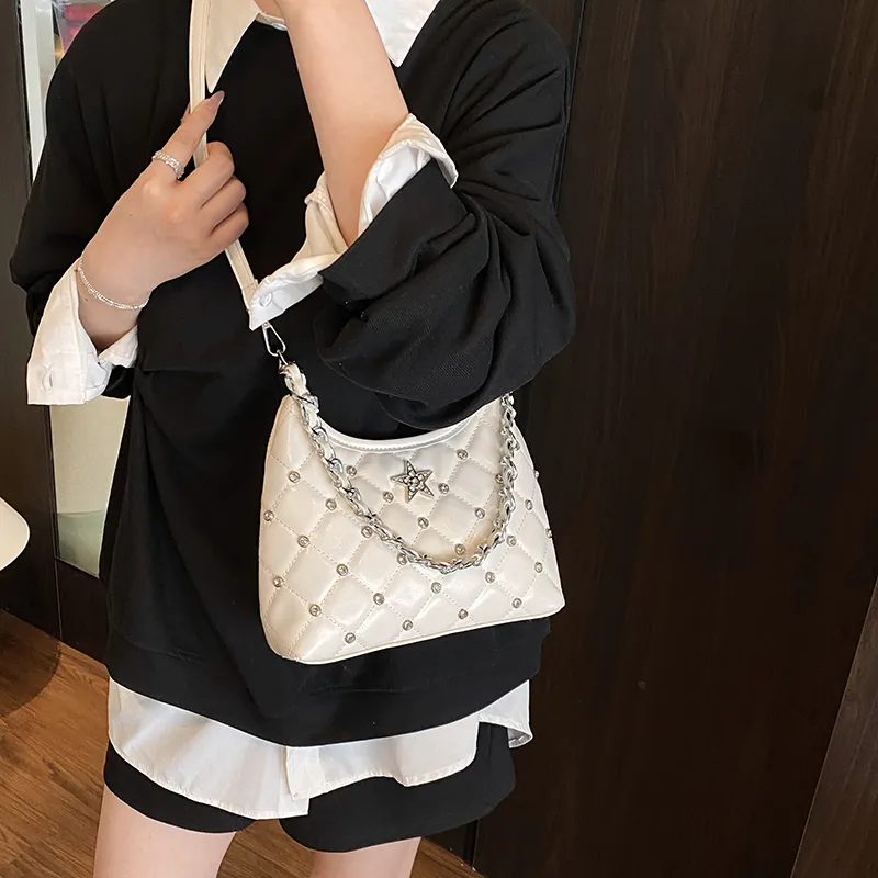 PU Crossbody Bag, Shoulder Bag Regular Women's White/Black/Silver/Blue/Yellow-7