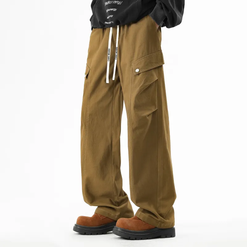 CAREBEARS Casual Pants Unisex Army Green-6