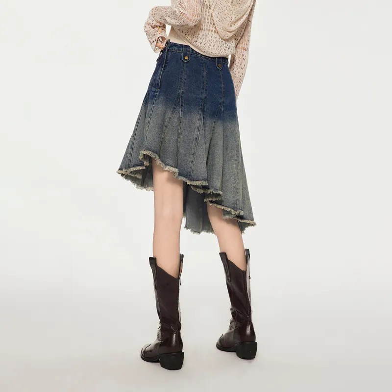 LA CRAWFISH Denim Short Skirts Women's-3