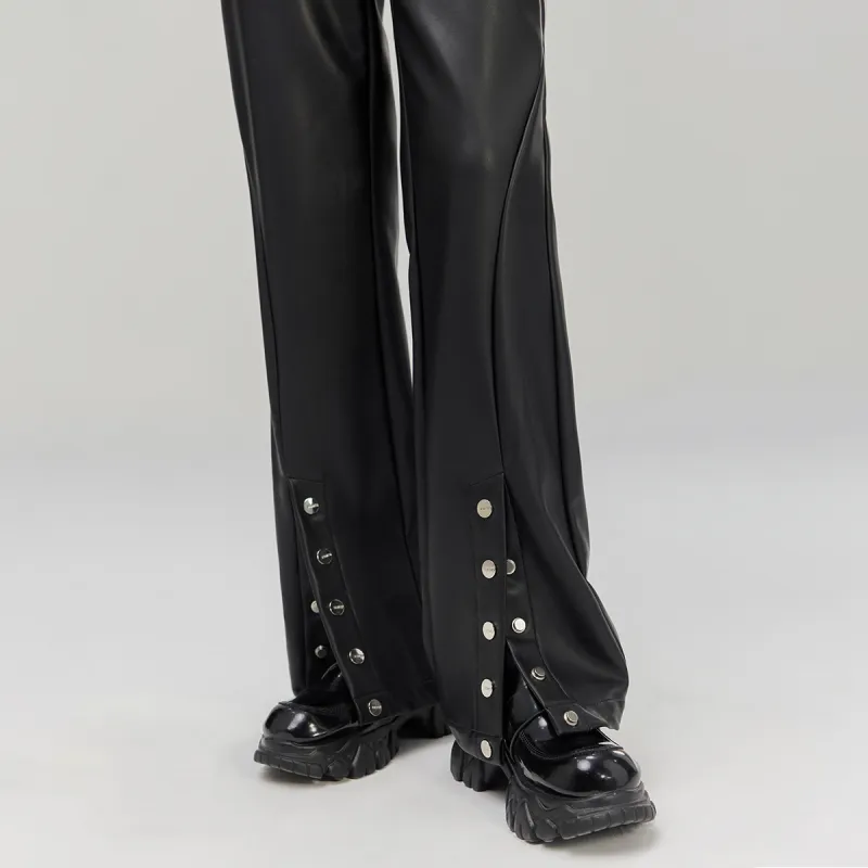 LA CRAWFISH Leather Pants Women's-11