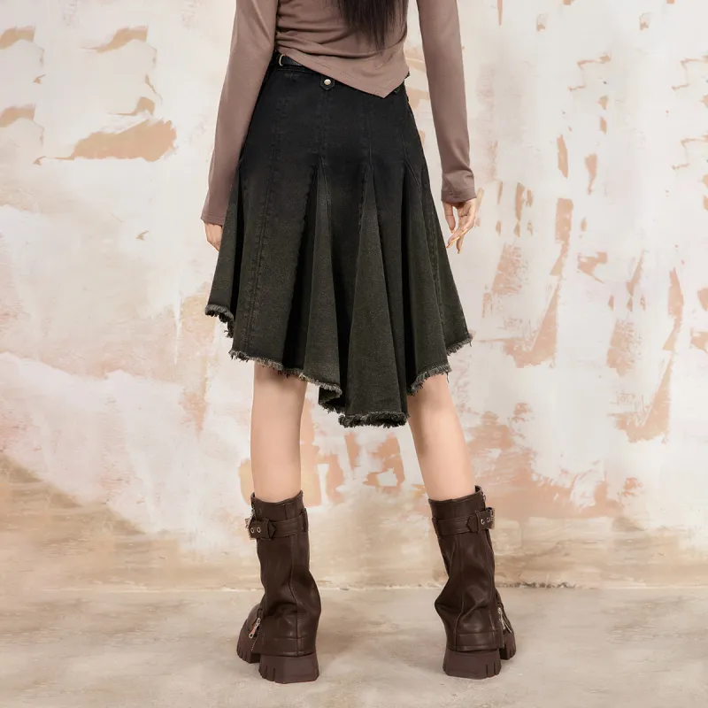 LA CRAWFISH Denim Short Skirts Women's-9
