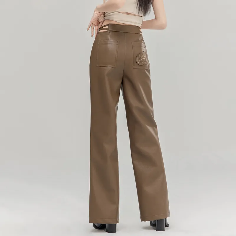 LA CRAWFISH Leather Pants Women's-4