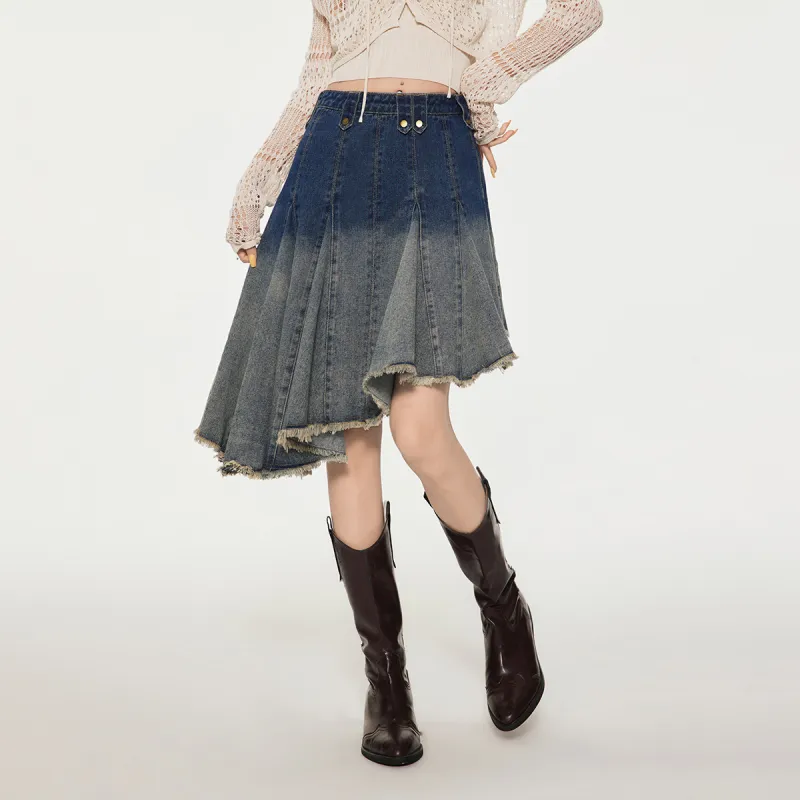 LA CRAWFISH Denim Short Skirts Women's-2