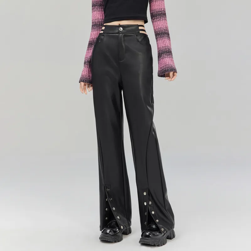 LA CRAWFISH Leather Pants Women's-8