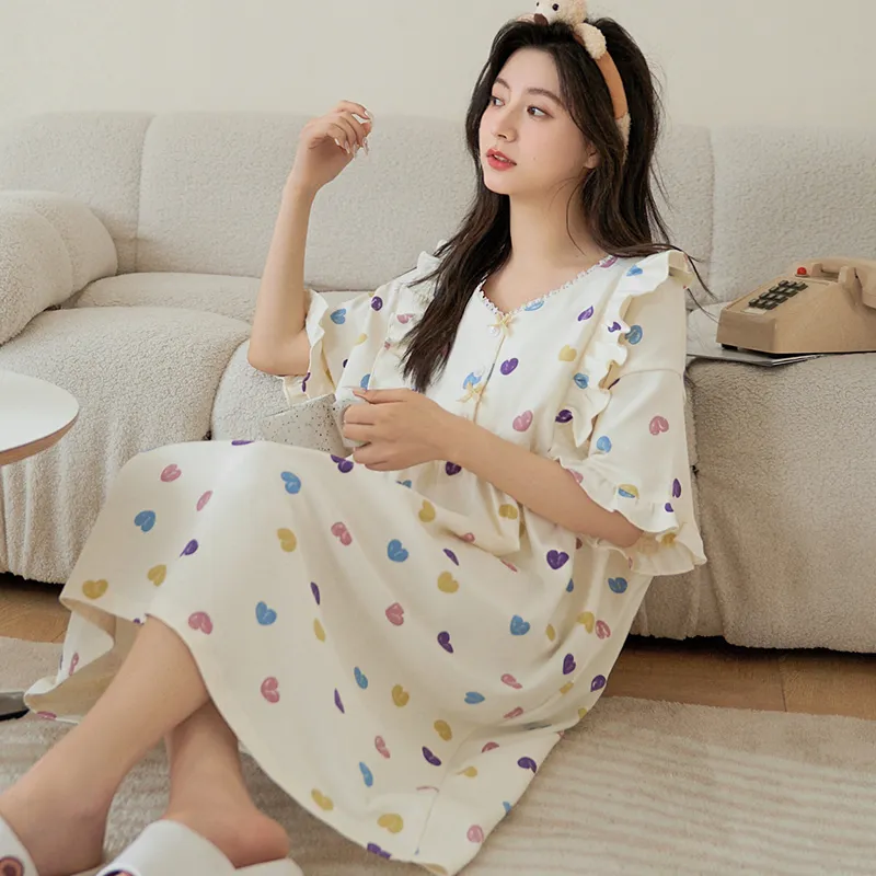 ROMANTIC·SPRING Nightgown Women's Image Color-4