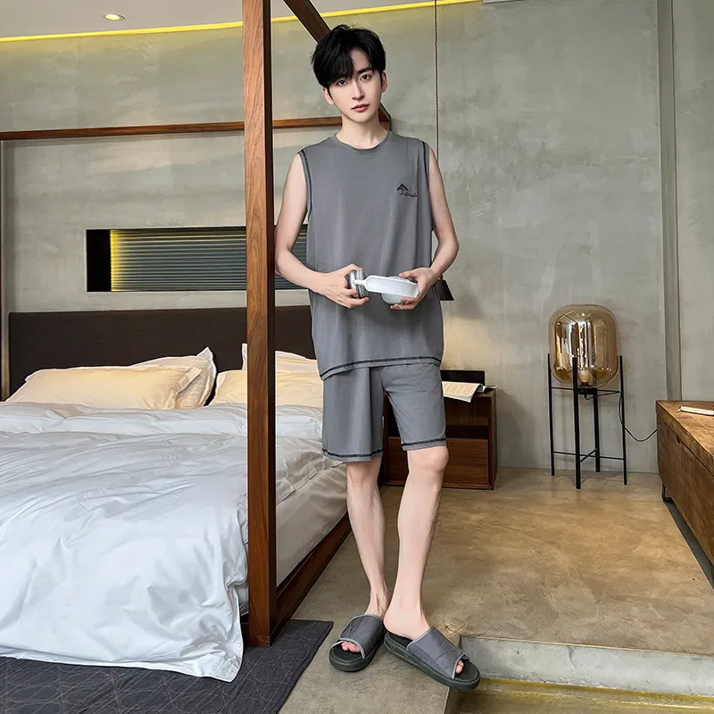 ROMANTIC·SPRING Pajama Set Men's Image Color-4