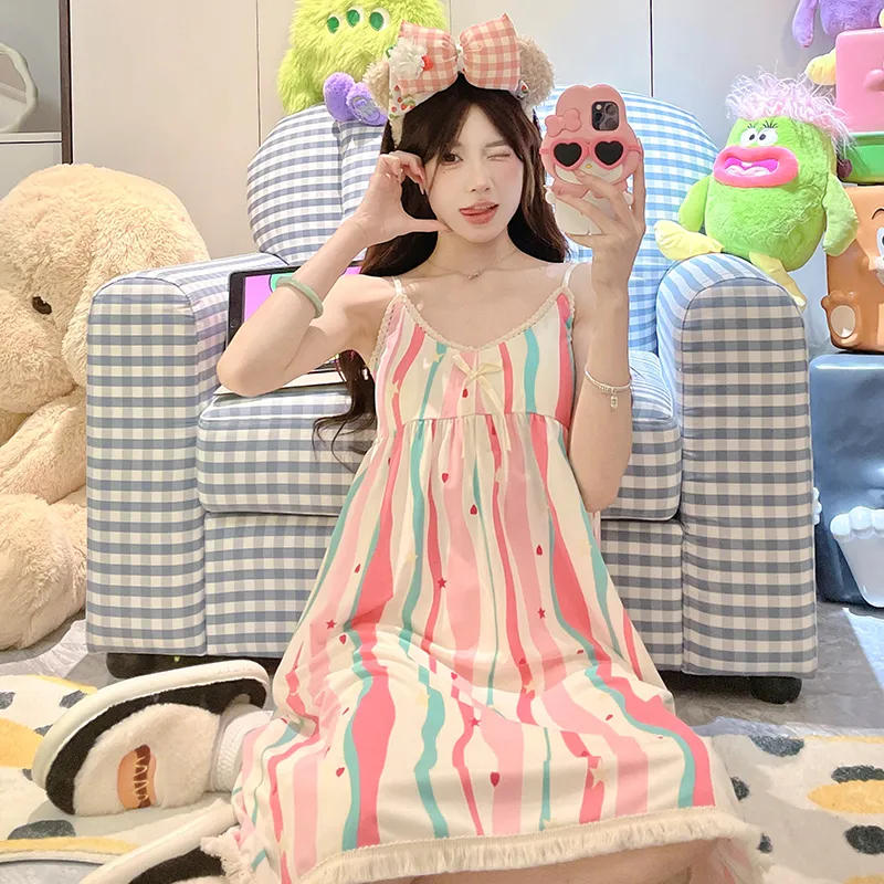 ROMANTIC·SPRING Nightgown Women's Image Color-3