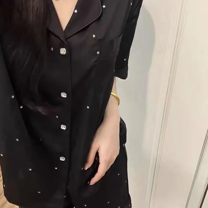 ROMANTIC·SPRING Pajama Set Women's Black-3