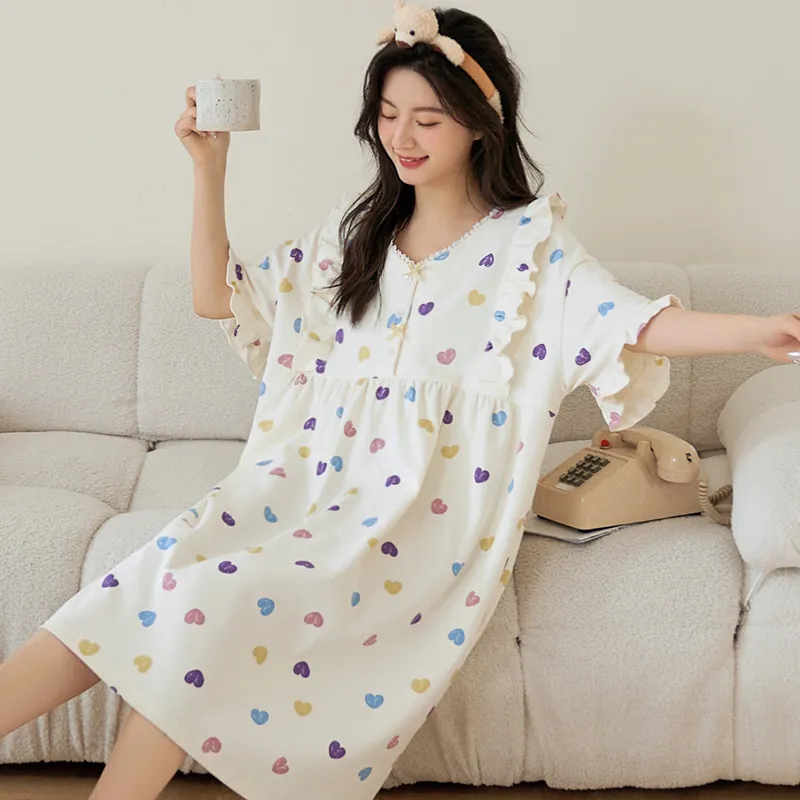 ROMANTIC·SPRING Nightgown Women's Image Color-7