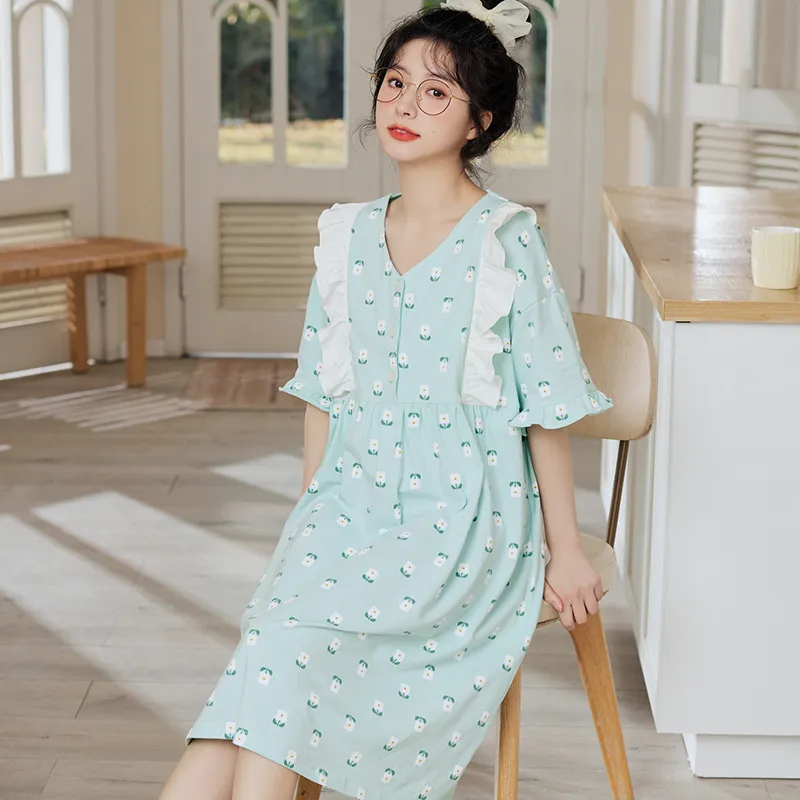ROMANTIC·SPRING Nightgown Women's Image Color-4