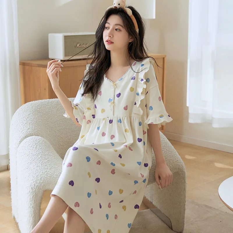 ROMANTIC·SPRING Nightgown Women's Image Color-3