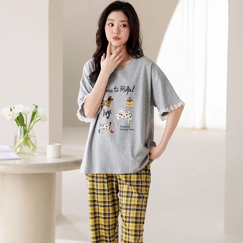 ROMANTIC·SPRING Pajama Set Women's Image Color-2