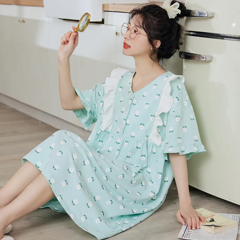 ROMANTIC·SPRING Nightgown Women's Image Color-3