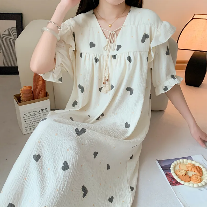 ROMANTIC·SPRING Nightgown Women's Image Color-3