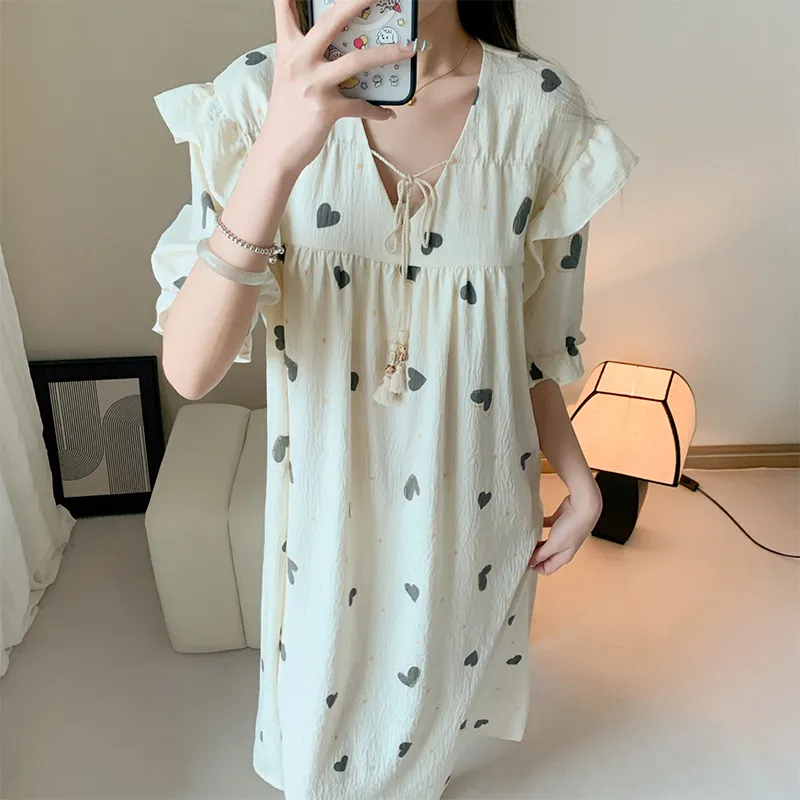 ROMANTIC·SPRING Nightgown Women's Image Color-2