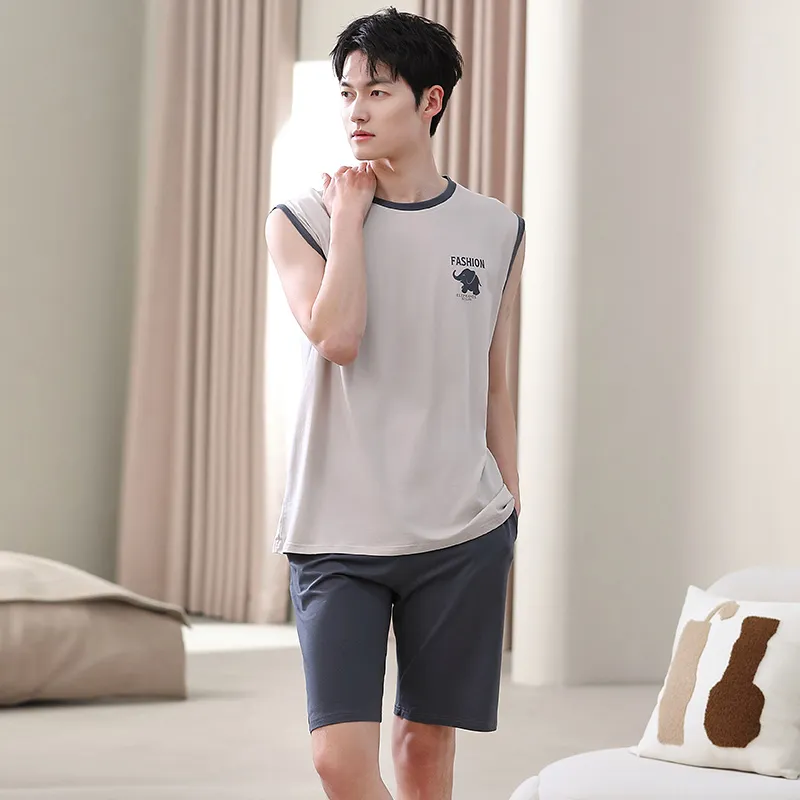 ROMANTIC·SPRING Pajama Set Men's Image Color-2