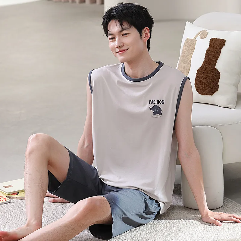 ROMANTIC·SPRING Pajama Set Men's Image Color-6