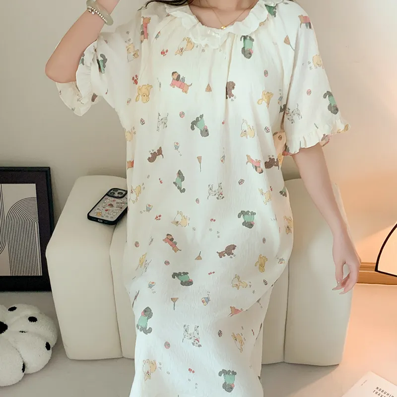 ROMANTIC·SPRING Nightgown Women's Image Color-3