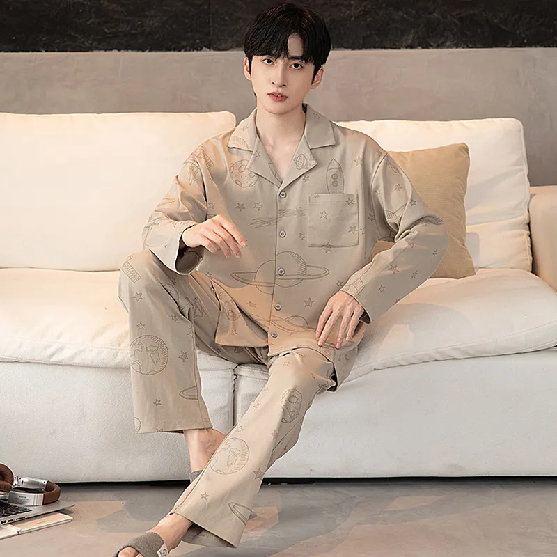 ROMANTIC·SPRING Pajama Set Men's Image Color-2