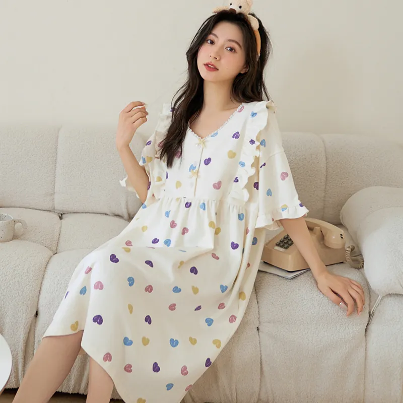 ROMANTIC·SPRING Nightgown Women's Image Color-5