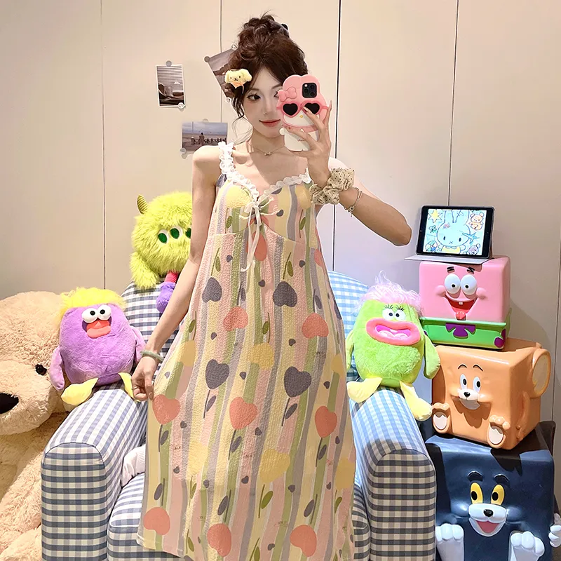 ROMANTIC·SPRING Nightgown Women's Image Color-5