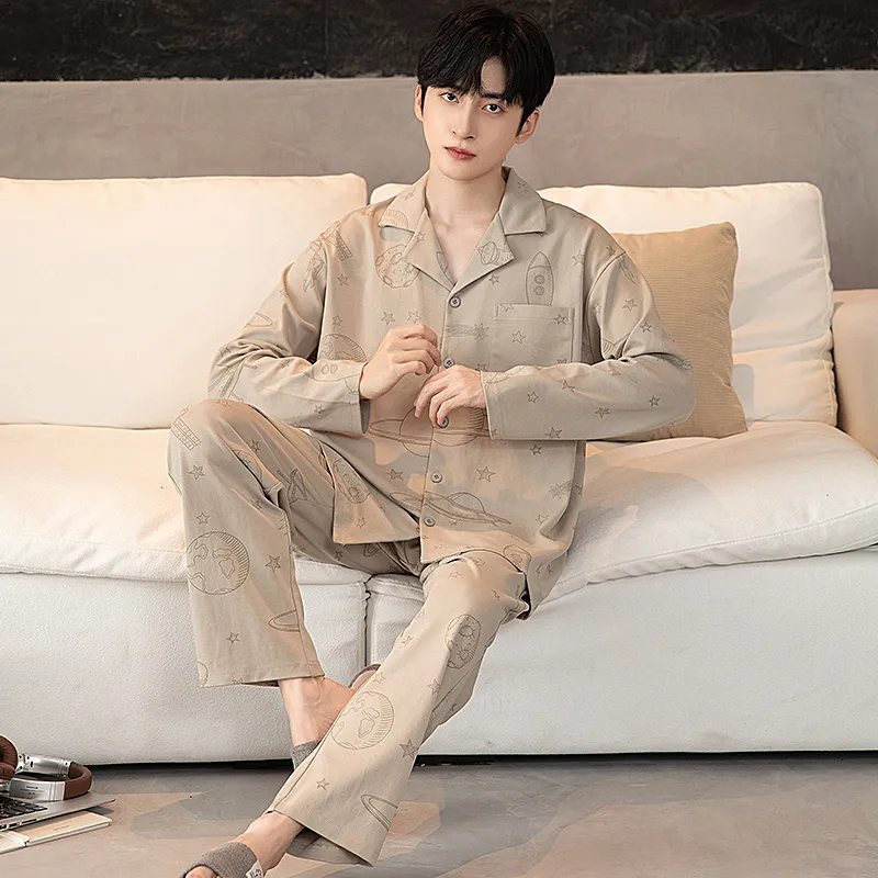 ROMANTIC·SPRING Pajama Set Men's Image Color-3