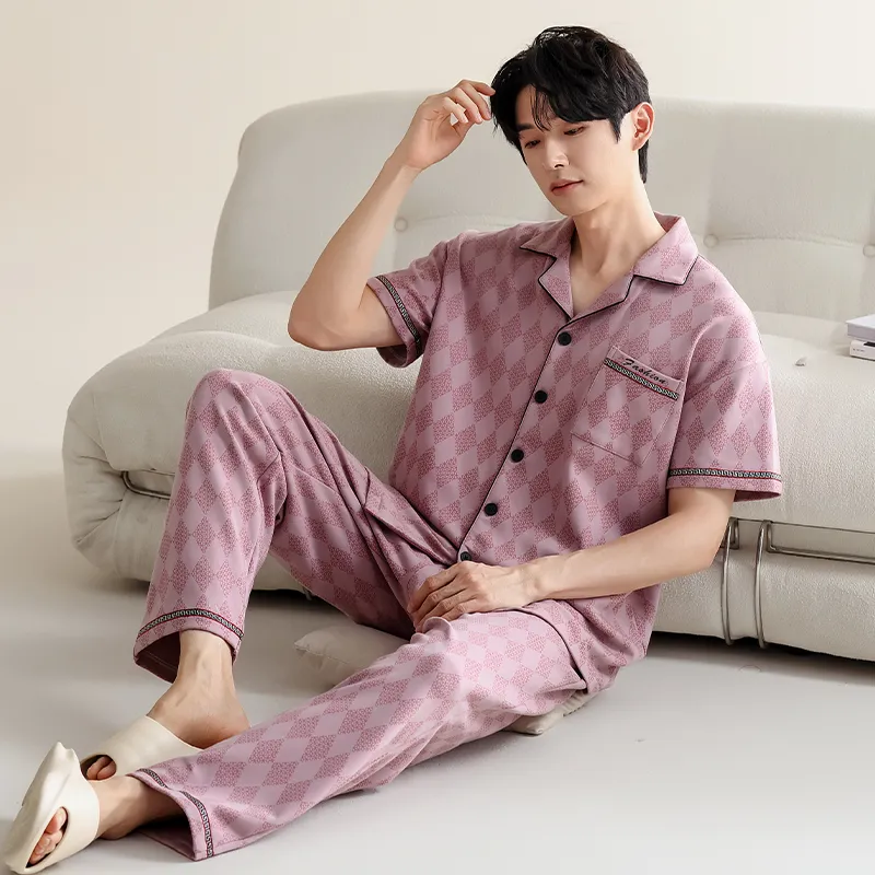 ROMANTIC·SPRING Pajama Set Men's Image Color-4