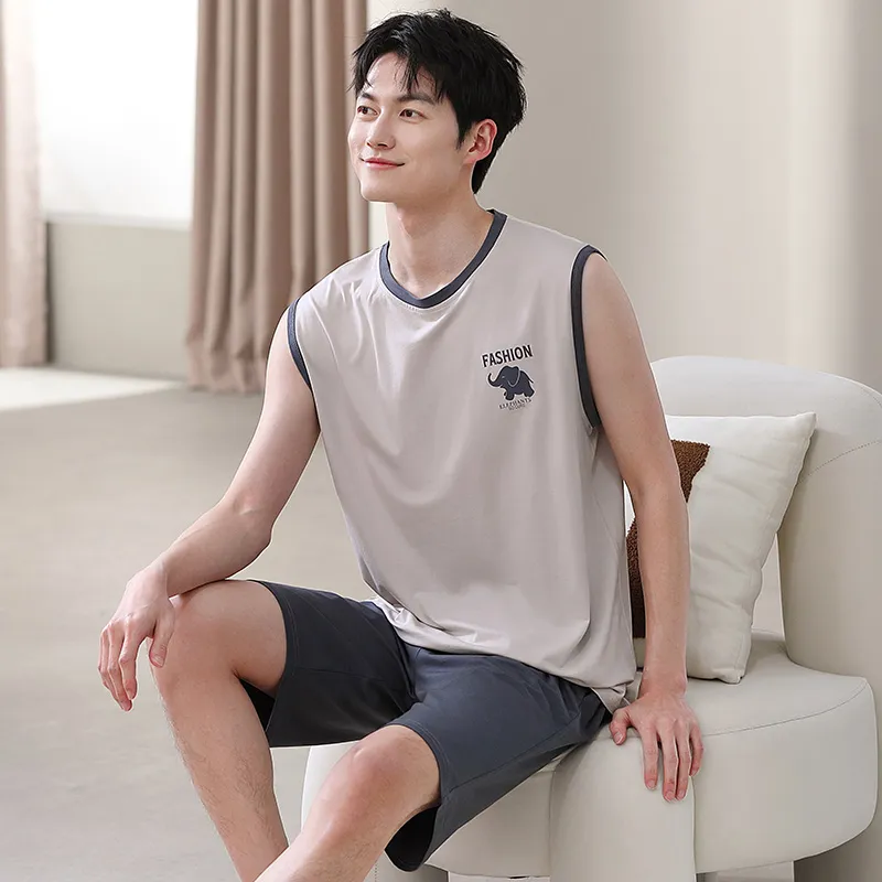 ROMANTIC·SPRING Pajama Set Men's Image Color-4