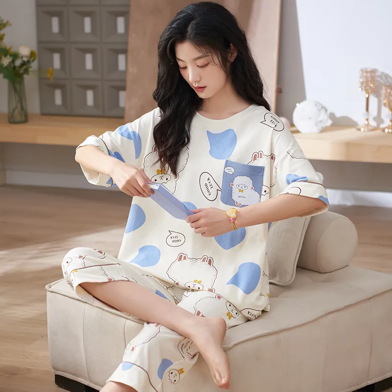 ROMANTIC·SPRING Pajama Set Women's Image Color-4