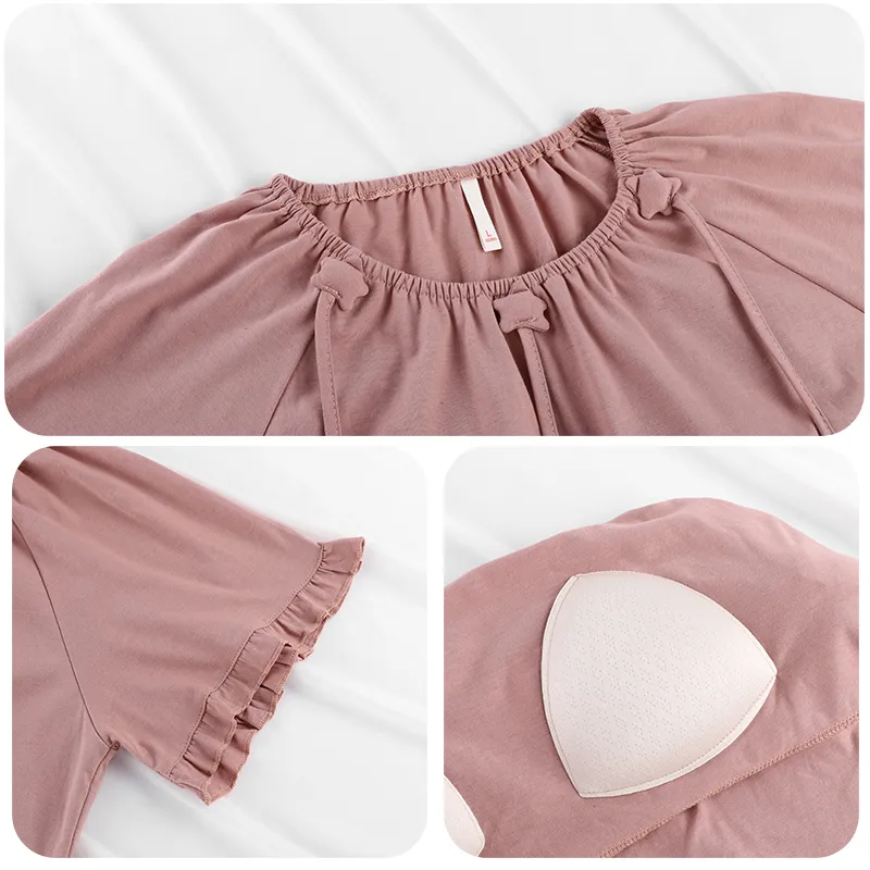 ROMANTIC·SPRING Pajama Set Women's Lotus Color-3