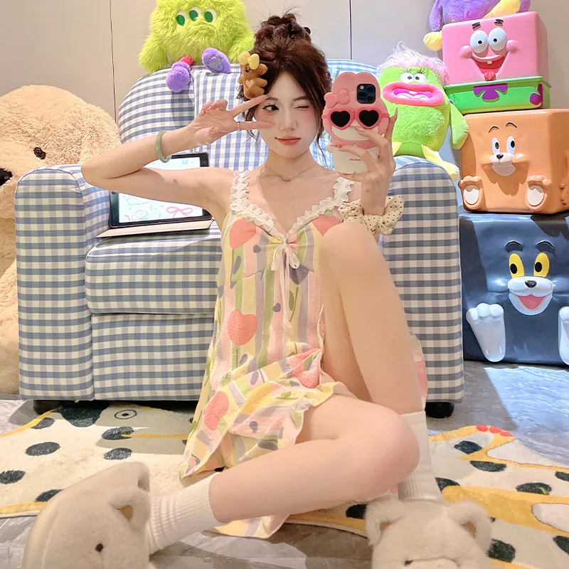 ROMANTIC·SPRING Pajama Set Women's Image Color-3
