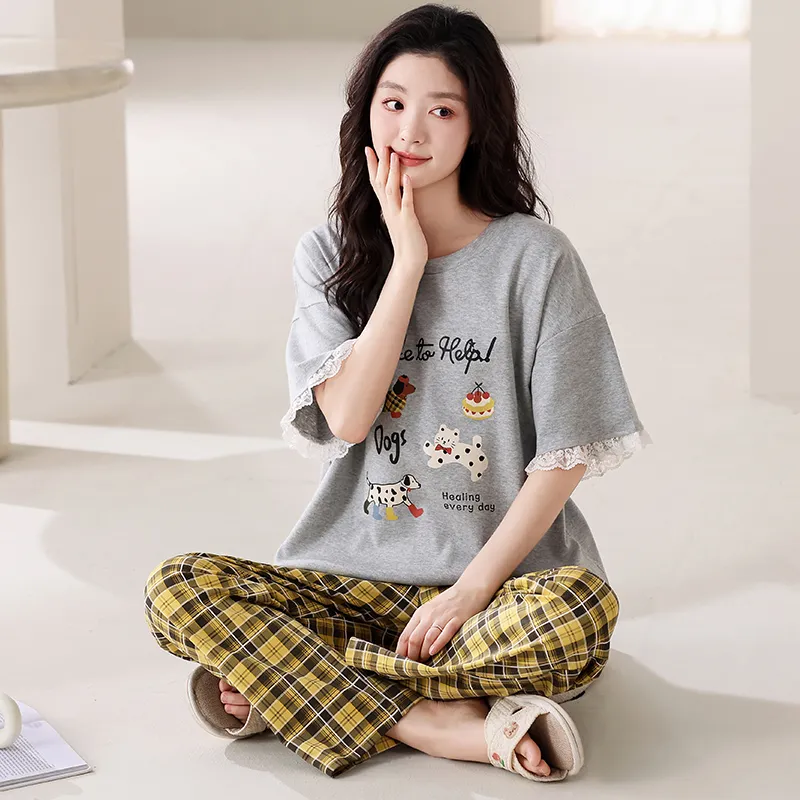 ROMANTIC·SPRING Pajama Set Women's Image Color-4