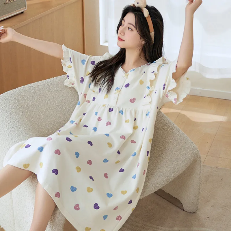 ROMANTIC·SPRING Nightgown Women's Image Color-2