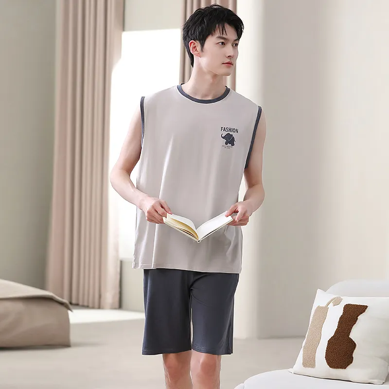 ROMANTIC·SPRING Pajama Set Men's Image Color-3