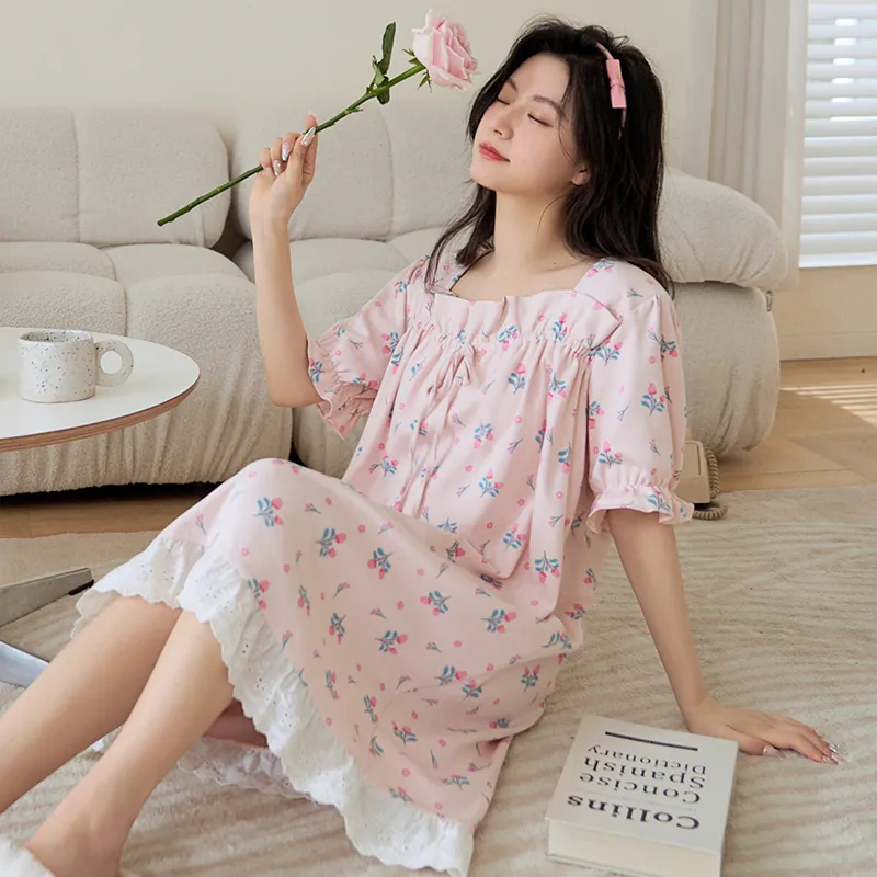 ROMANTIC·SPRING Nightgown Women's Image Color-3