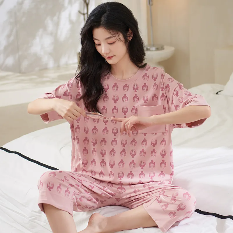 ROMANTIC·SPRING Pajama Set Women's Image Color-4