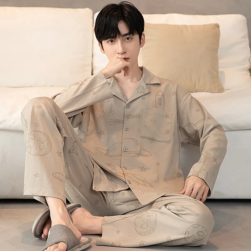 ROMANTIC·SPRING Pajama Set Men's Image Color-5