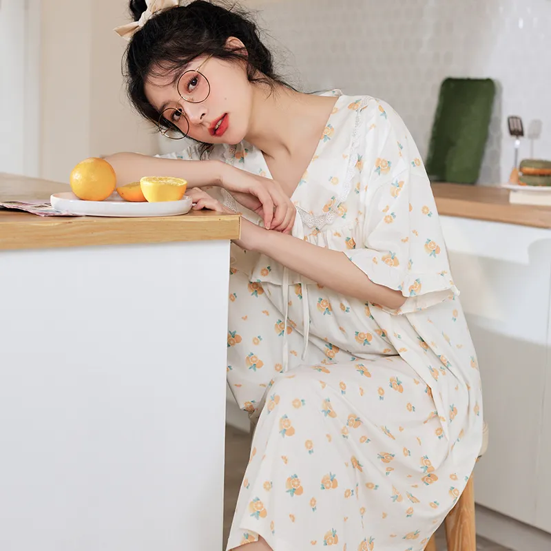 ROMANTIC·SPRING Nightgown Women's Image Color-2