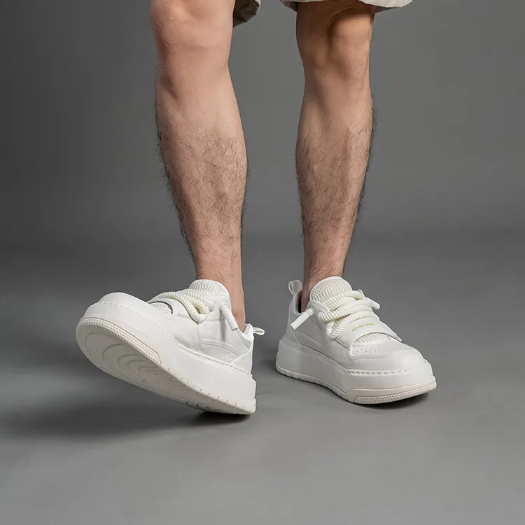Anthony Miles Height Increasing Low Top Skateboard Shoes Men's Ecru-10