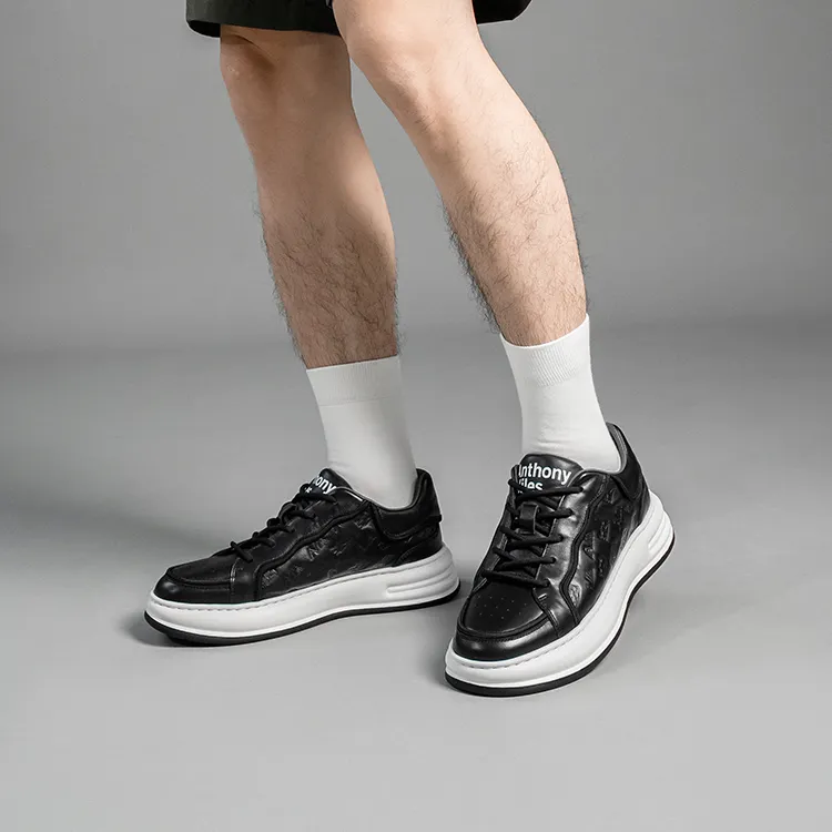 Anthony Miles Slip Resistant Height Increasing Low Top Skateboard Shoes Men's-8
