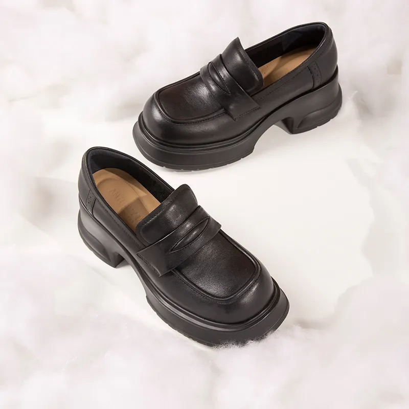Anthony Miles Loafers 7cm Women's Black-6