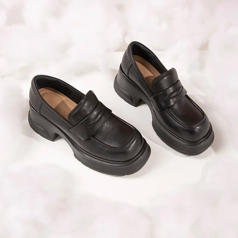 Anthony Miles Loafers 7cm Women's Black-5