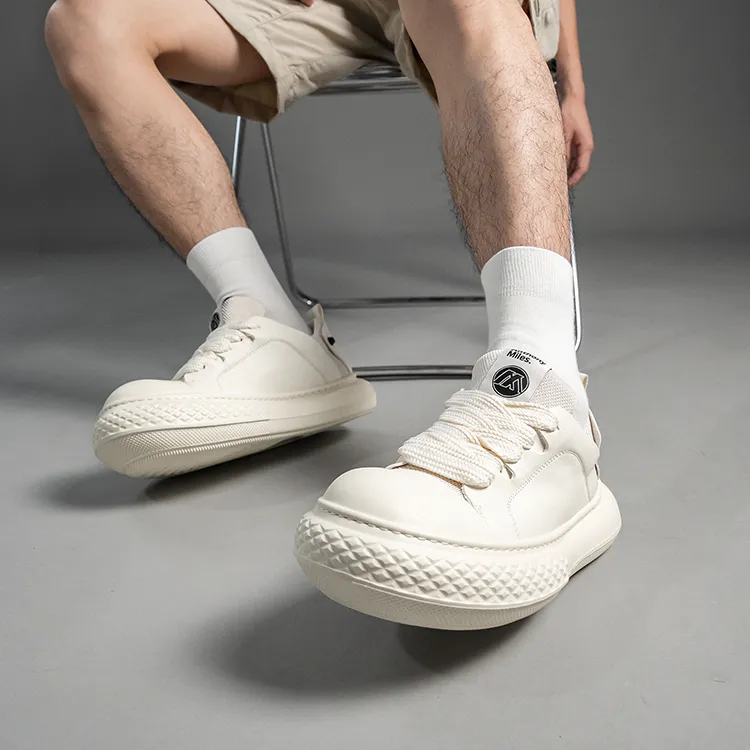 Anthony Miles Low Top Skateboard Shoes Men's Ecru-10