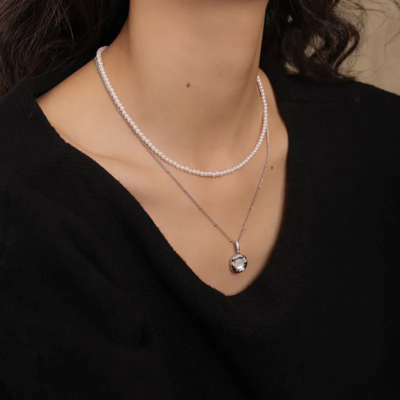 Arsis Copper Alloy Necklaces Unisex Gold Silver Two Tone-2