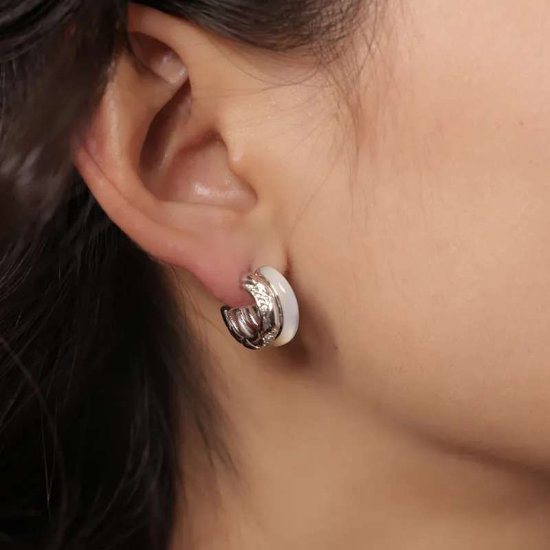 Arsis S925 Sterling Silver Stud Earrings Unisex Gold Silver Two Tone-2