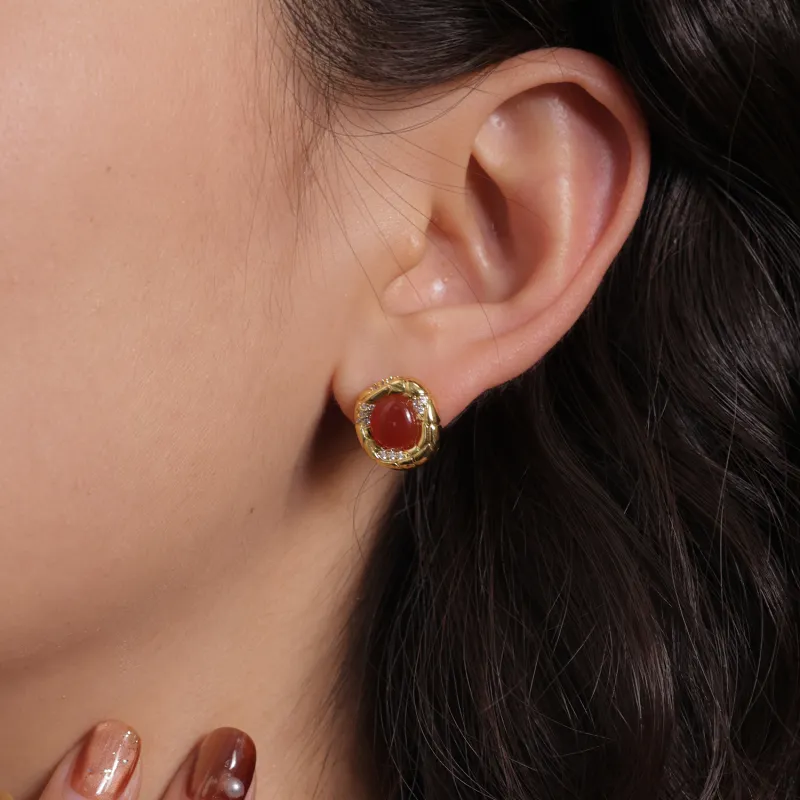 Arsis 925 Sterling Silver Stud Earrings Unisex Gold Silver Two Tone-7
