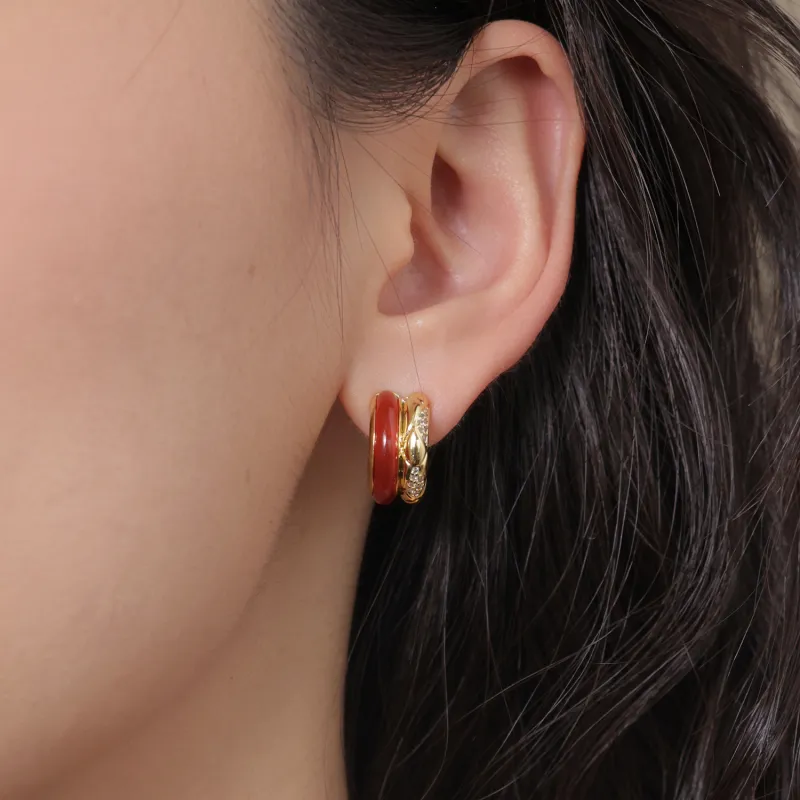 Arsis S925 Sterling Silver Stud Earrings Unisex Gold Silver Two Tone-5